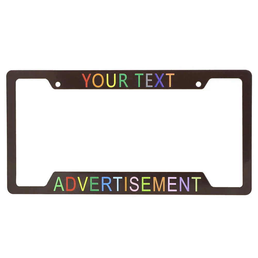 Custom car american standard license plate frame full color ABS plastic plate cover personal design plate holder