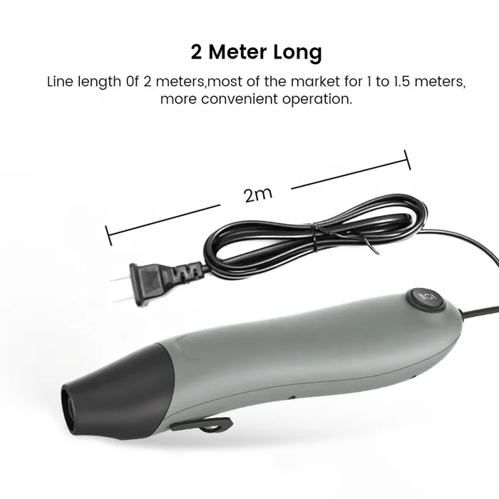 SmileTools US Plug 110V Heat Gun Mini DIY Hot Air Shrink Tool Multi Function Electrical Craft