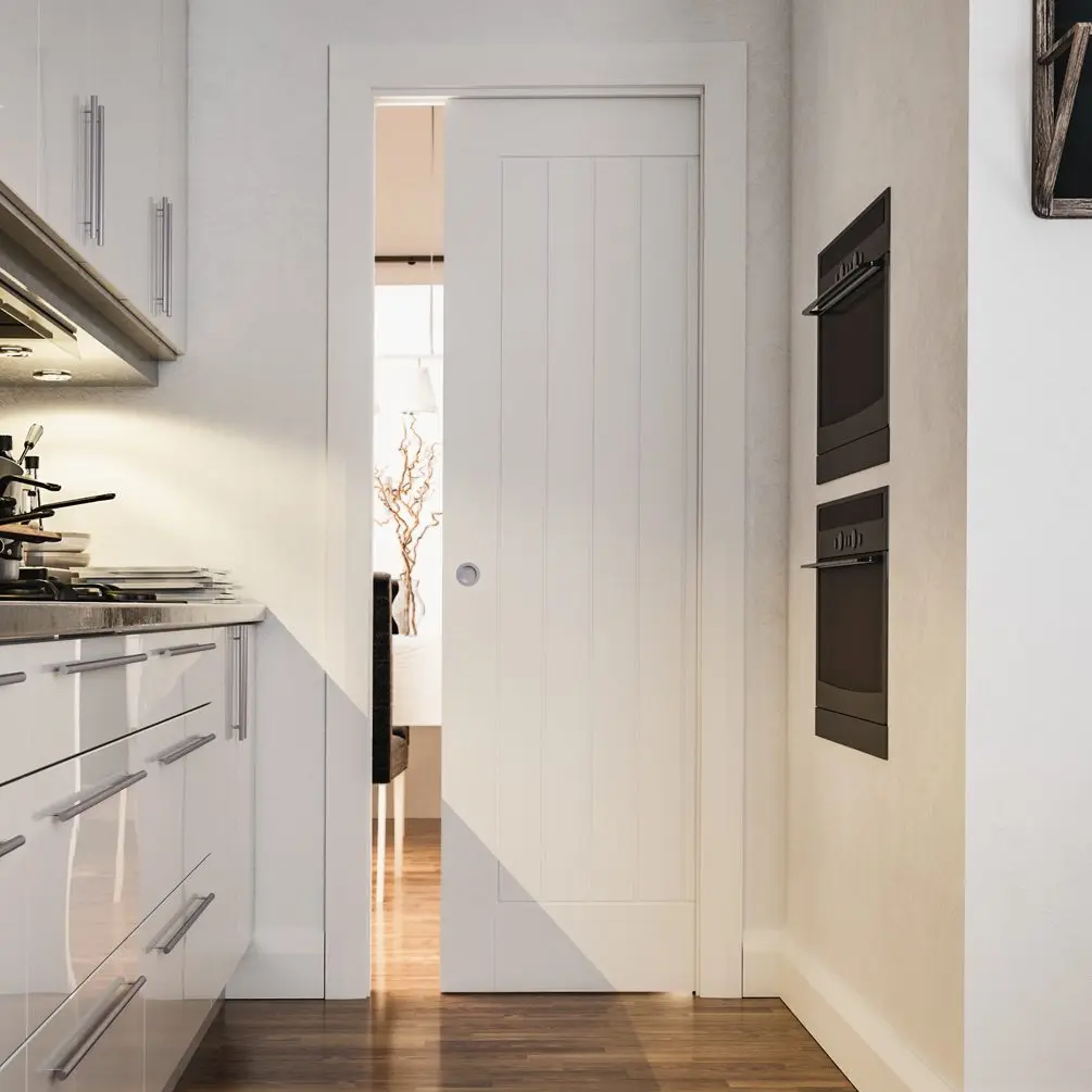Hot Selling Wooden Pocket Doors Slide System Push and Pull Soft Close Sliding Bedroom Hidden Interior for Houses
