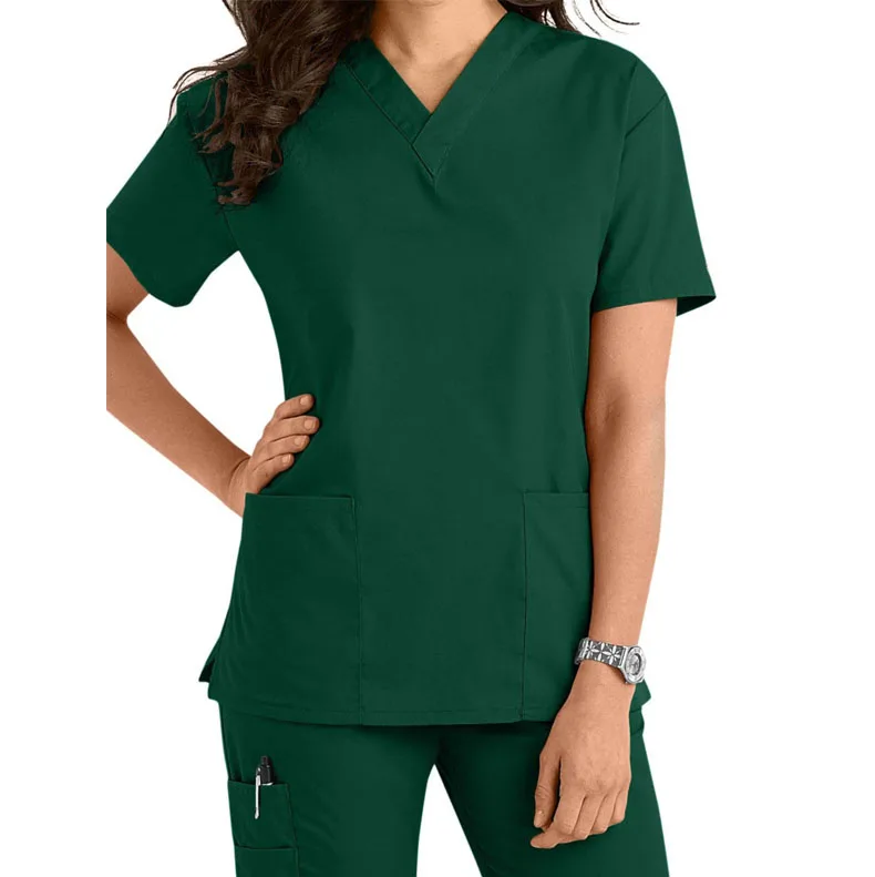 Wholesale Customized V-neck Scrubs Stylish Salon Spa Uniform Colorful Dental Scrubs Uniforms