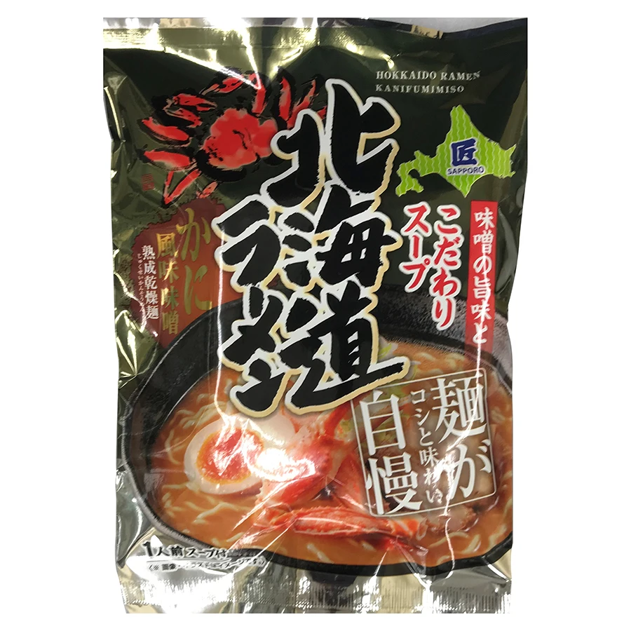 Japanese Hokkaido crab miso flavor good taste wholesale instant noodle food