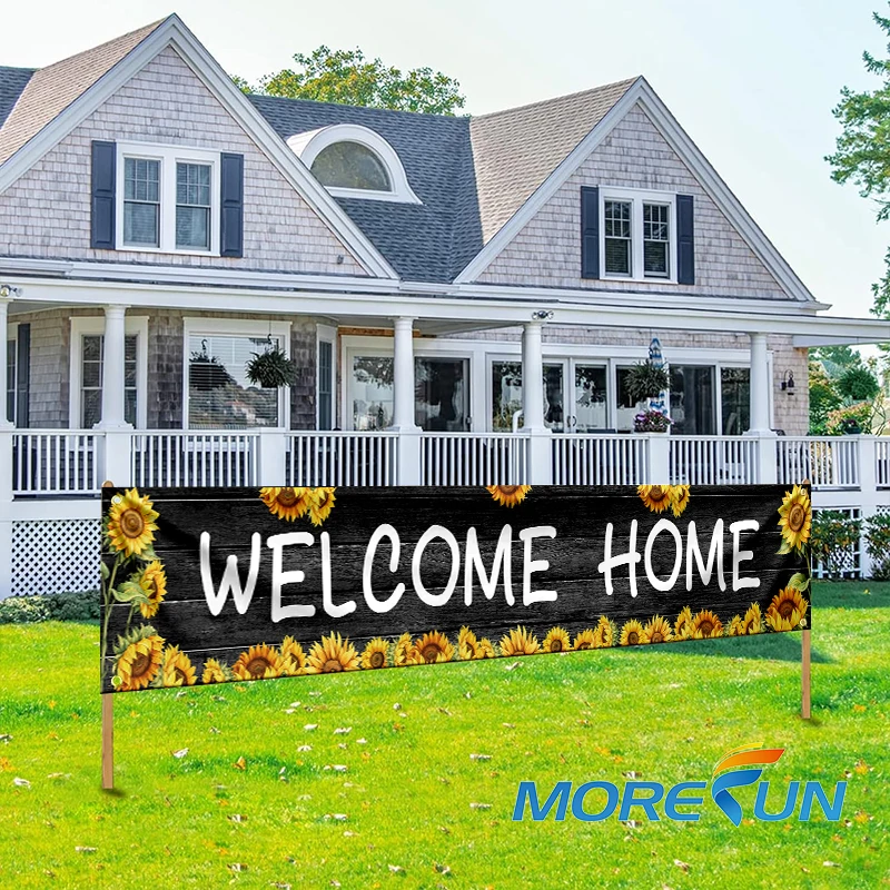 Colormoon Large Welcome Home Banner Homecoming Party Decorations Housewarming Military Homecoming Return Party Sign Flags