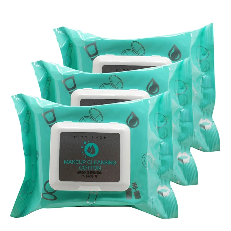 OEM очиститель лица Высокое качество натуральный запах мягкие нетканые салфетки для снятия макияжа