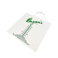 Custom printed recycled biodegradable grocery white kraft paper bags for food packing