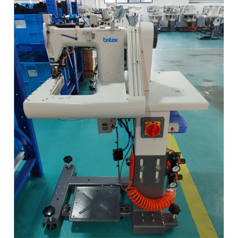 BR-9588 Automatic feed off arm sewing machine ( semi lubrications, 3needles , for jeans )