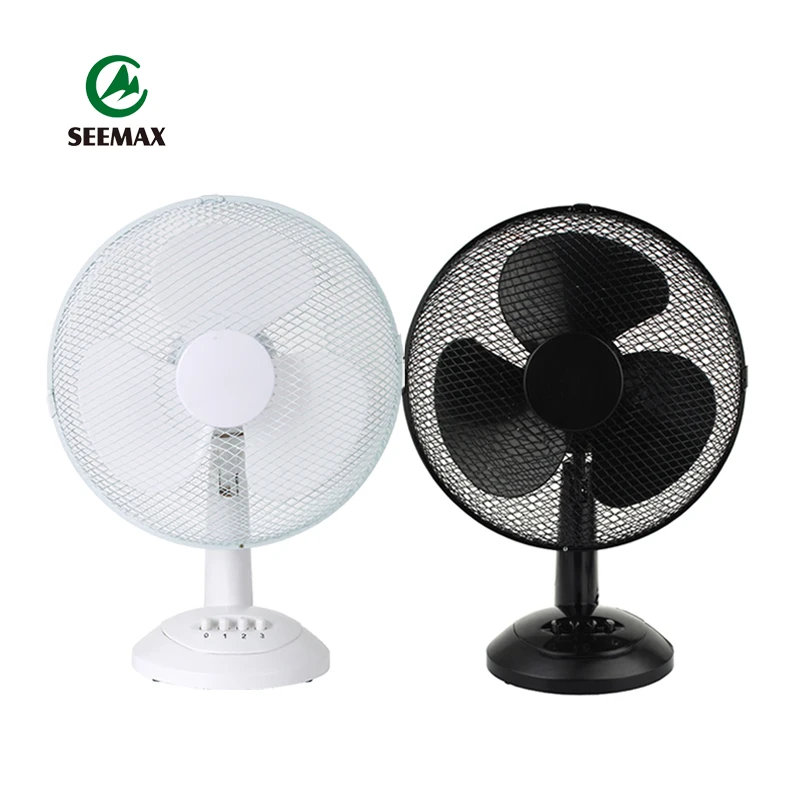 9 in Office Noiseless Electric Fan Powerful Cooling Table Fan High Speed Plastic Desk Fan