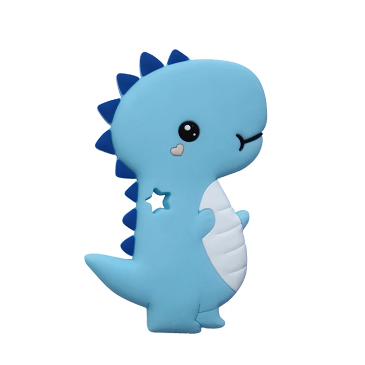 Baby BPA Free Food Grade Non-toxic Silicone Dinosaur Best Teether Chew Toy