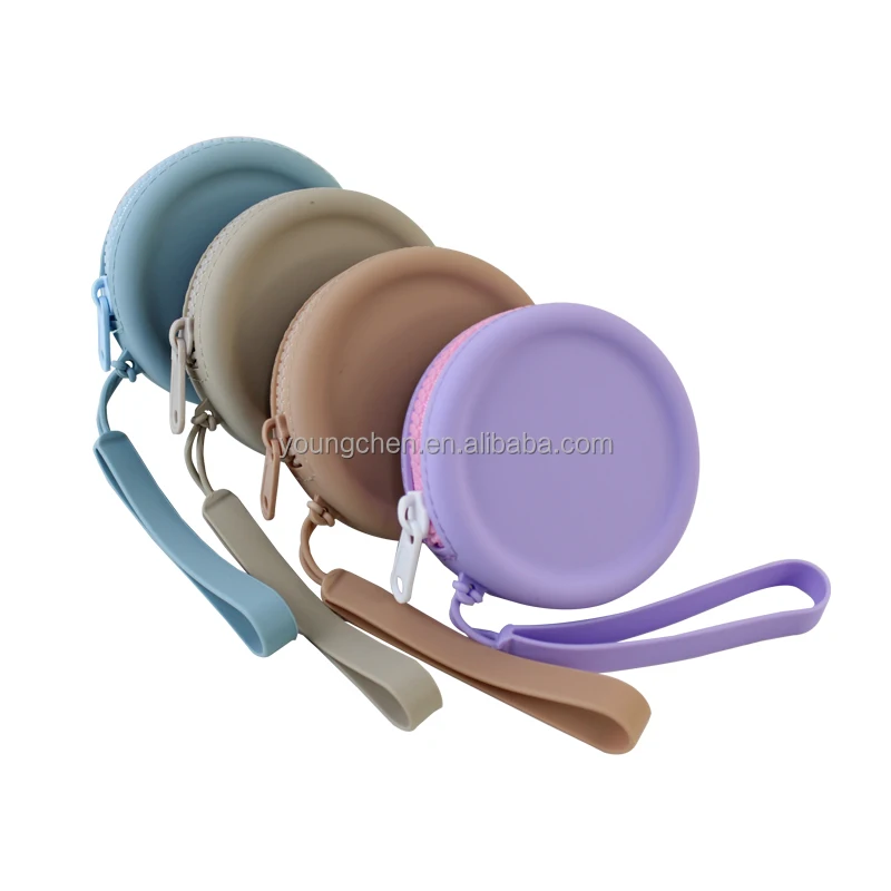 Quality Silicone Cute Purse Round Mini Coin Purse With Strap