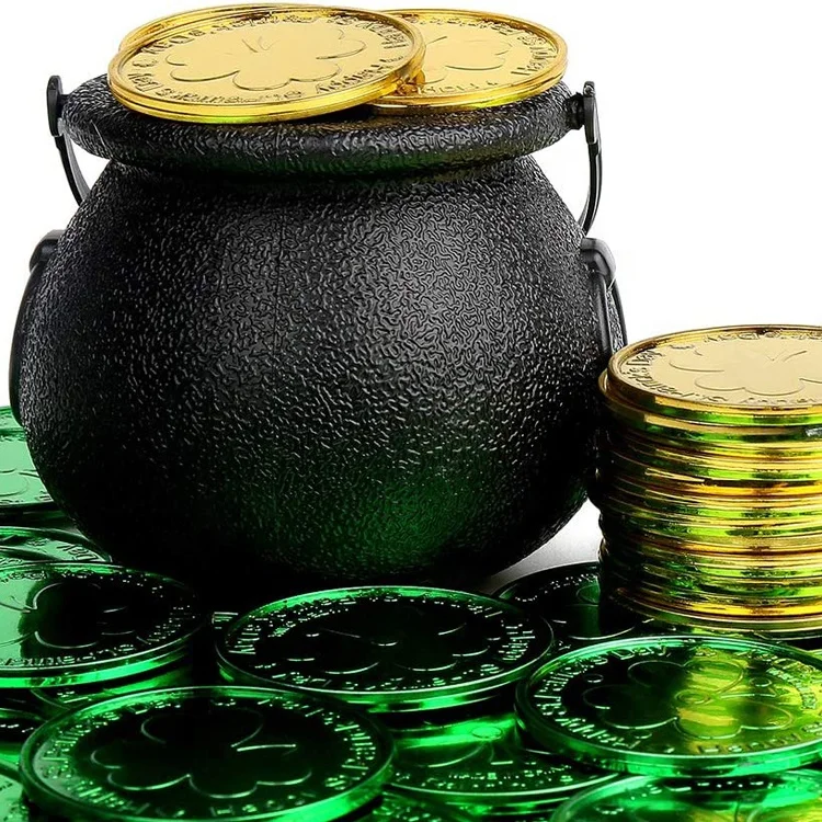 Plastic Candy Holder Pot for Kids St Patrick Day Wizard Halloween Theme Parties Supplies Decoration