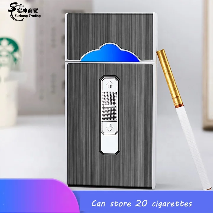 Custom Windproof Luxury Cool Metal Usb Electric Cigarette Lighter Case