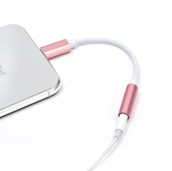 
Factory Direct price Aux cable High quality For iPhone 7 Lightning To 3.5mm 2 in1 Audio Cable Jack Earphone Headphone Adapter 