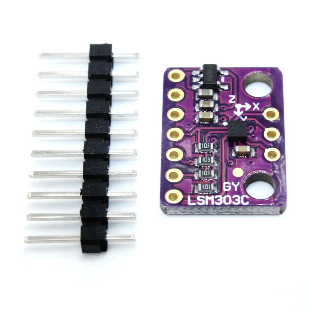 Gy-lsm303c lis3mdl magnetometer three axis magnetic field acceleration sensor module module
