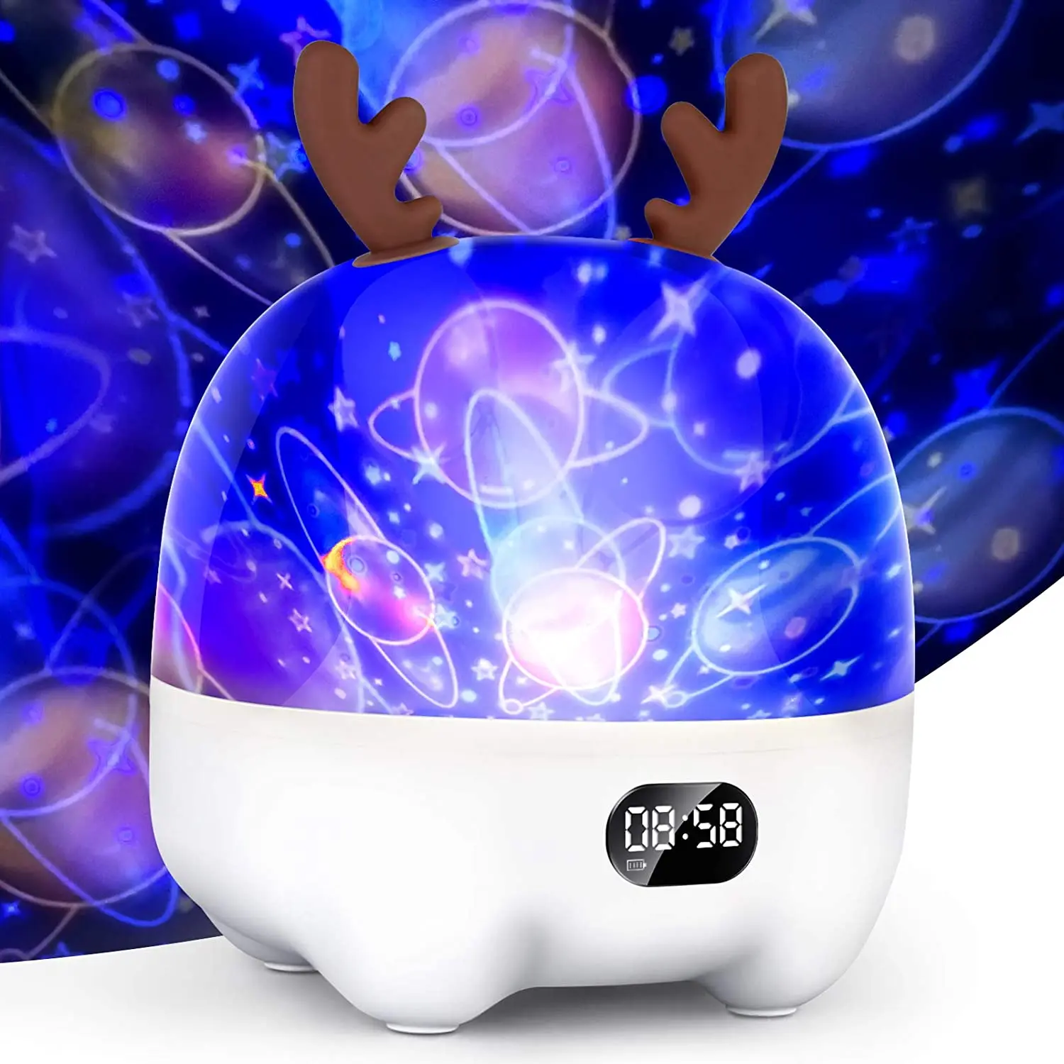 CHEETIE CP200 Многофункциональный Bluetooth музыкальный динамик светодиодный Будильник проектор Ночник для детей Детский подарок