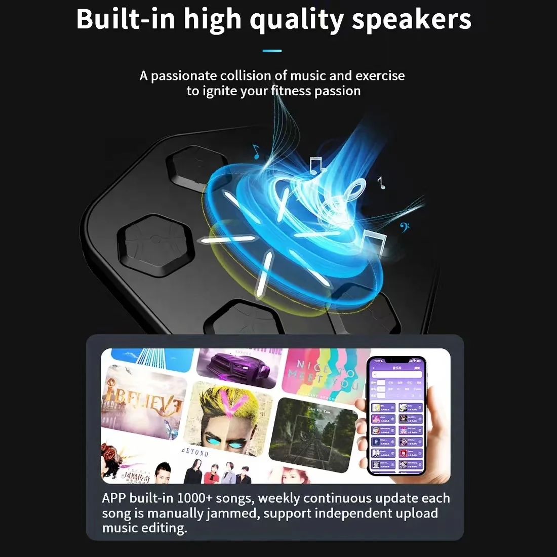 RS Fitness Holdbody Punching Machine Boxing Building Home Wall Mounted Intelligent Smart Music Boxing Machine Training For Adult