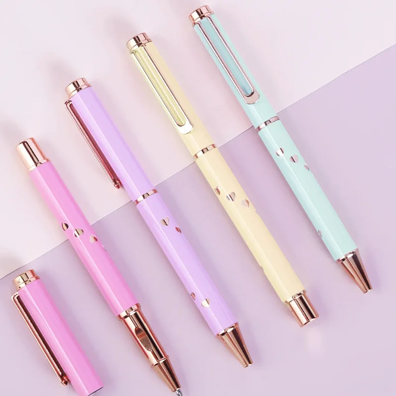 TTX Cute Christmas Gifts Thanksgiving Hollow Out Grip Rollerball Ballpoint pen With Gifts Box