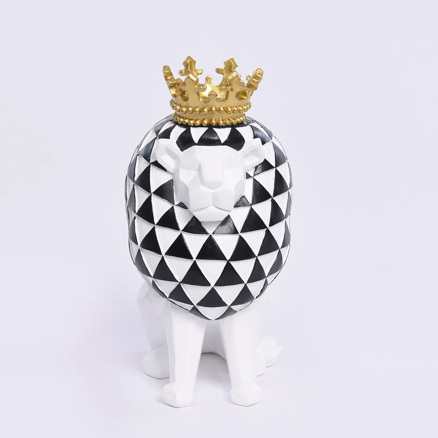Modern Home Desktop Creative Resin Animal Statue Art Lion Crafts For Living Room Decoration