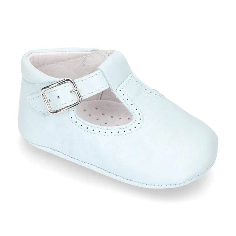 Kids Shoes Factory Beauty Girls Soft T-bar Mary Jane Shoes Leather Baby Shoes