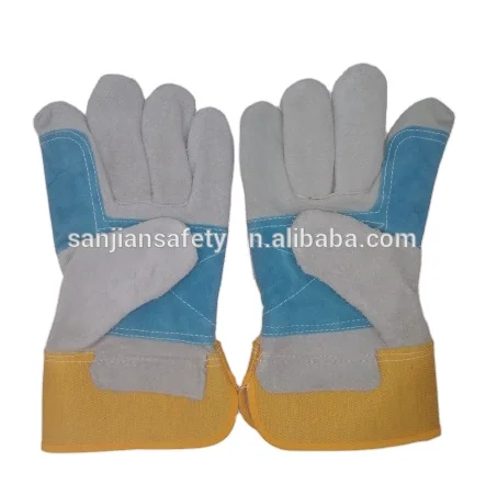 Hot Safety Industrial Grip Heavy Duty Outdoor Safety Cheap Stripe Leather Work Gloves & Mittens