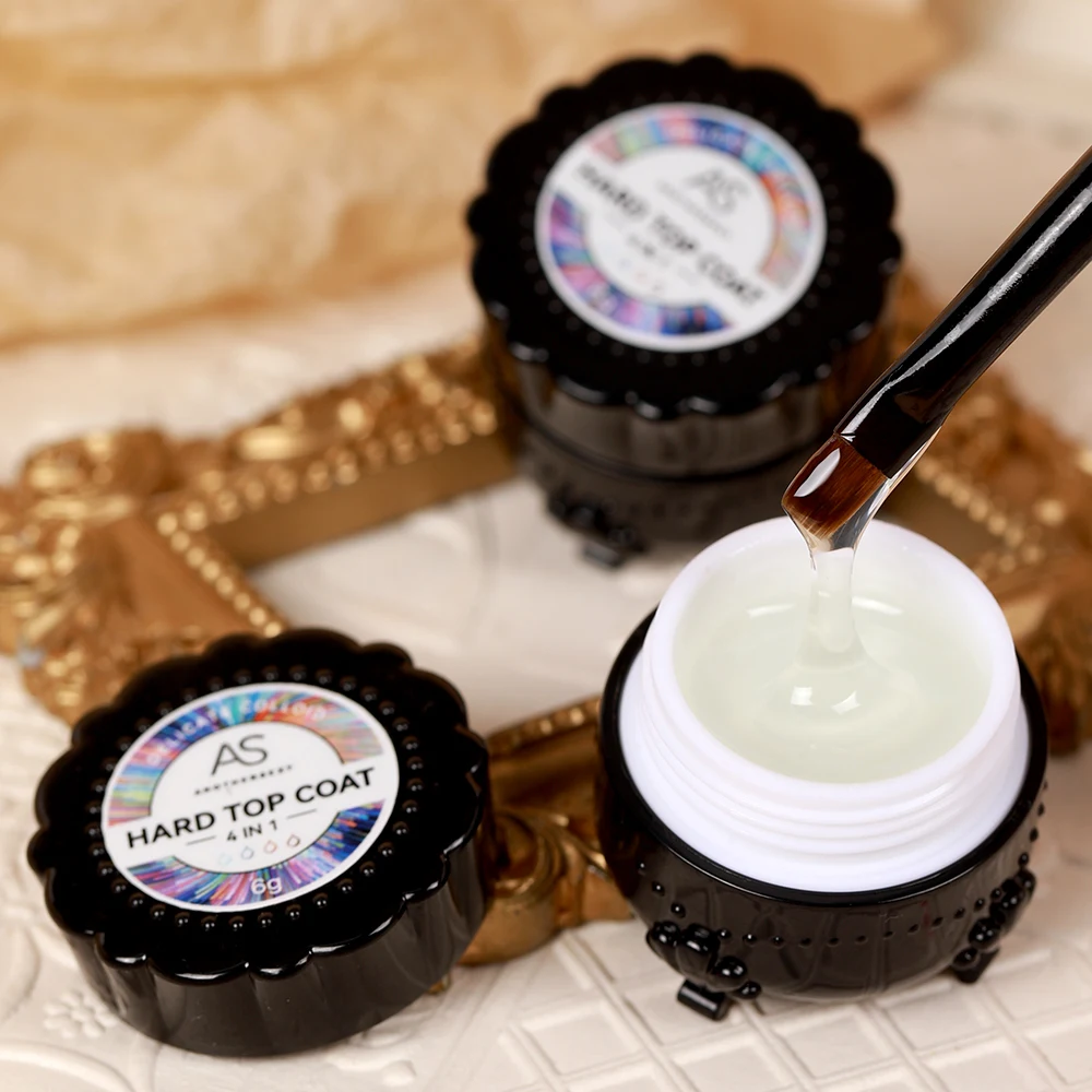 AS Nail functional glue fiber gel nail tips glue paste gel buildering poly pvc Crystal glue 4-in-1 top coat charm mixing gel