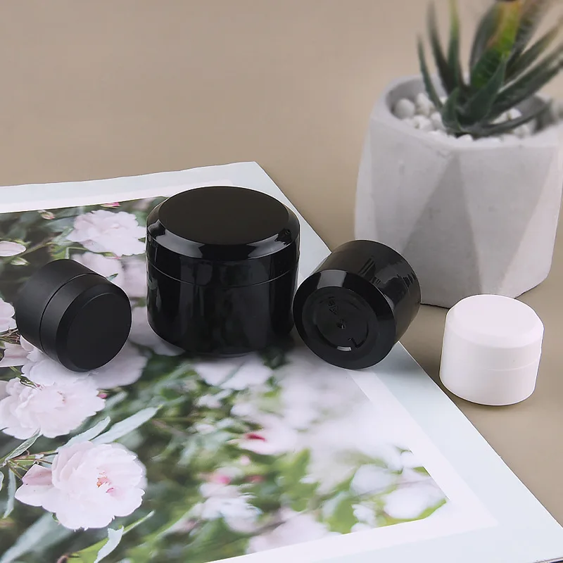 Black 3g 5g 10g 15g 30g 50g Small PP Cosmetic round cream container