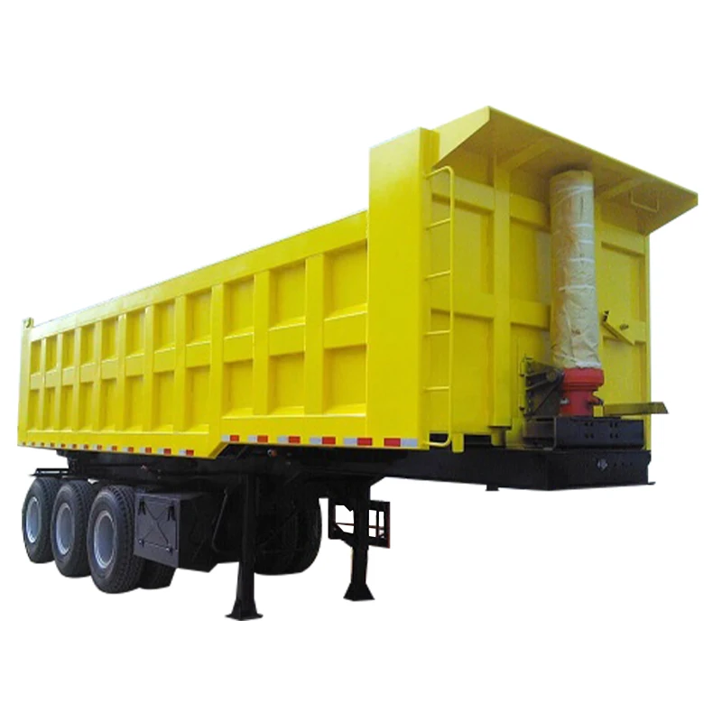 Large Capacity 3 Axles 50-80 Ton Rear Dump Tipper Trailer With Convenient Loading And Unloading