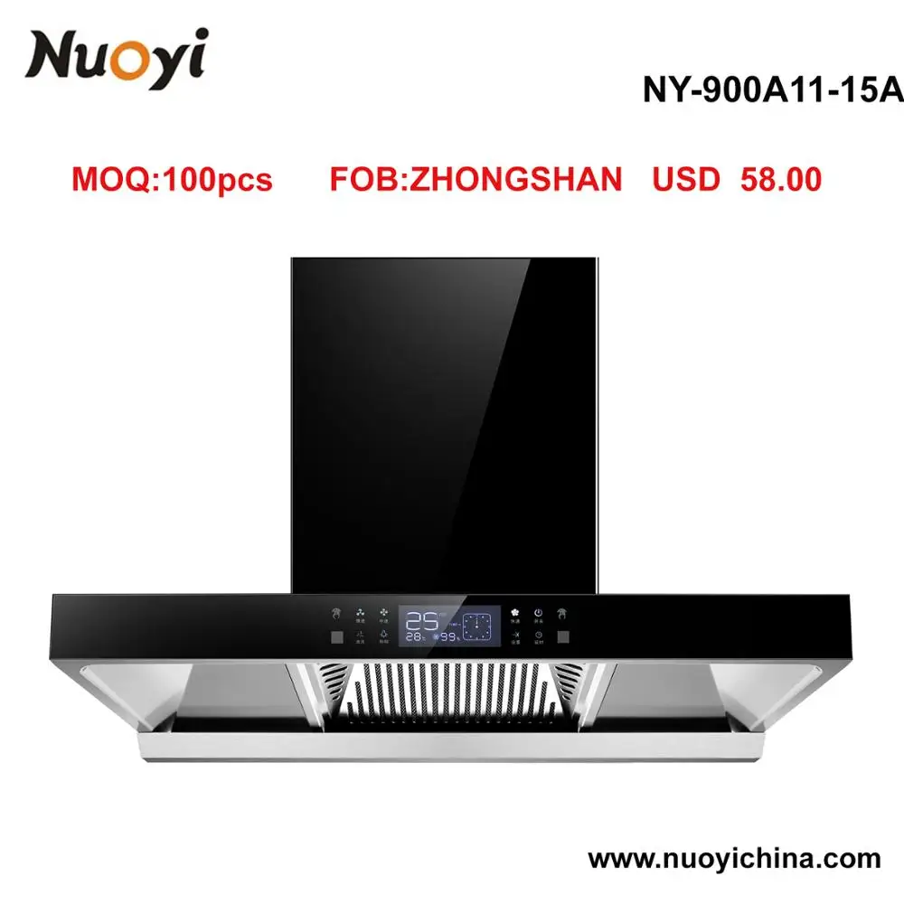 Cheap 90cm T Shape Touch Screen Kitchen Chimney Range Hood.