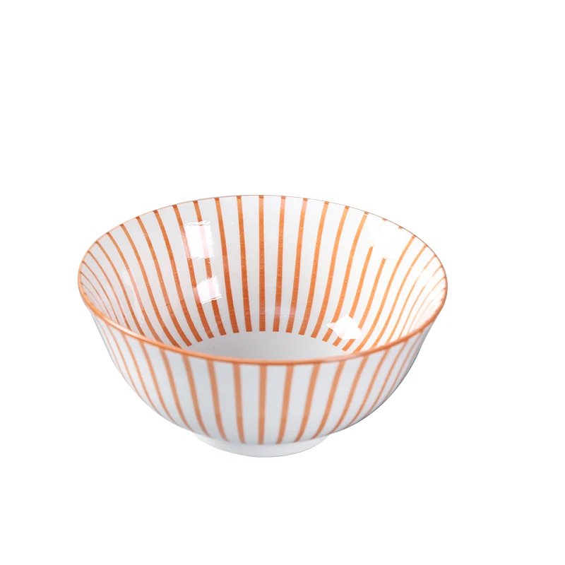 New Style Printed Ceramic Rice Salad Bowl For Sale