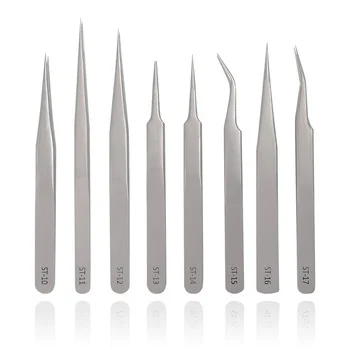 Высококачественный индивидуальный Высокоточный пинцет для бровей из нержавеющей стали