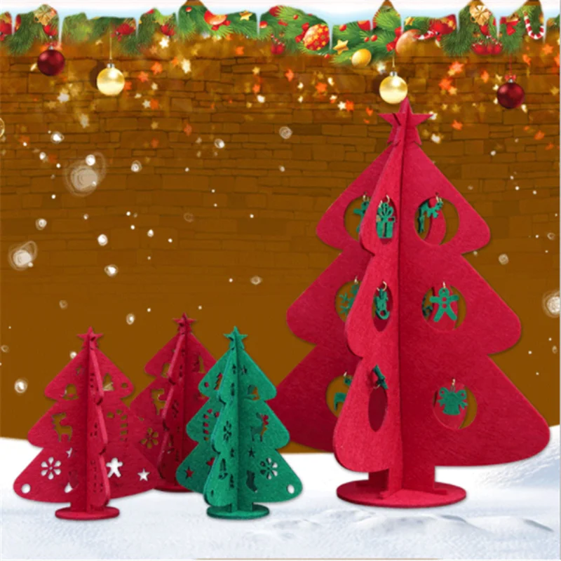 
handmade luxury collapsible mini felt christmas tree 
