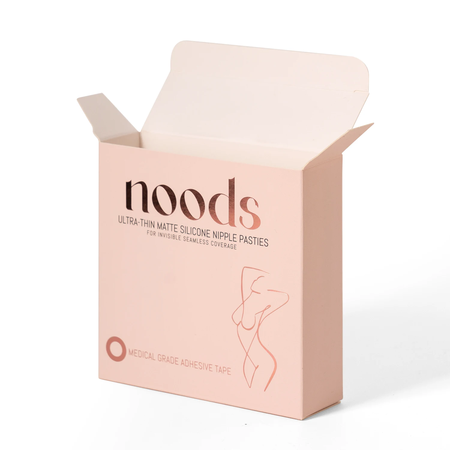 small MOQ custom design luxury package box with rose gold foil logo