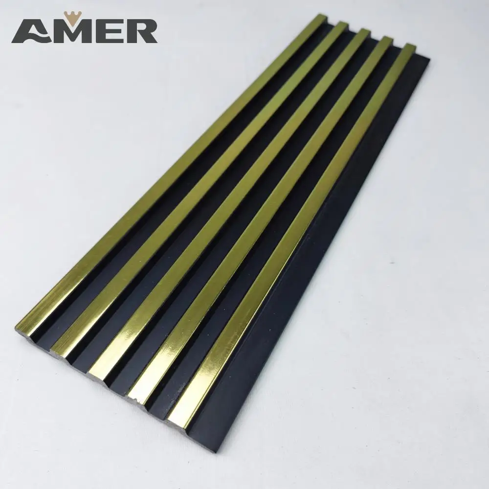 Rongke Factory price OEM outdoor 3d bathroom plastic wall molding panels gold interior waterproof