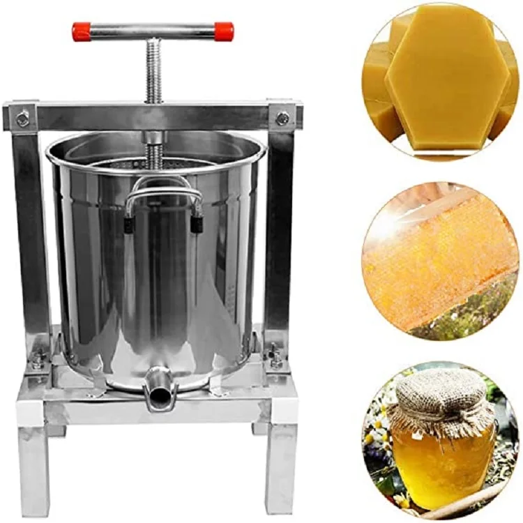 Beekeeping Tools Household Manual Mesh Honey Wax Press Machine Stainless Steel Bee Wax Presser Waxing Machine Honey Rolling Mill