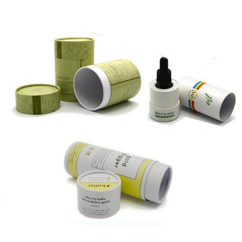 Custom empty paper tube for cosmetic bottles fancy gift paper box packaging (PP05)