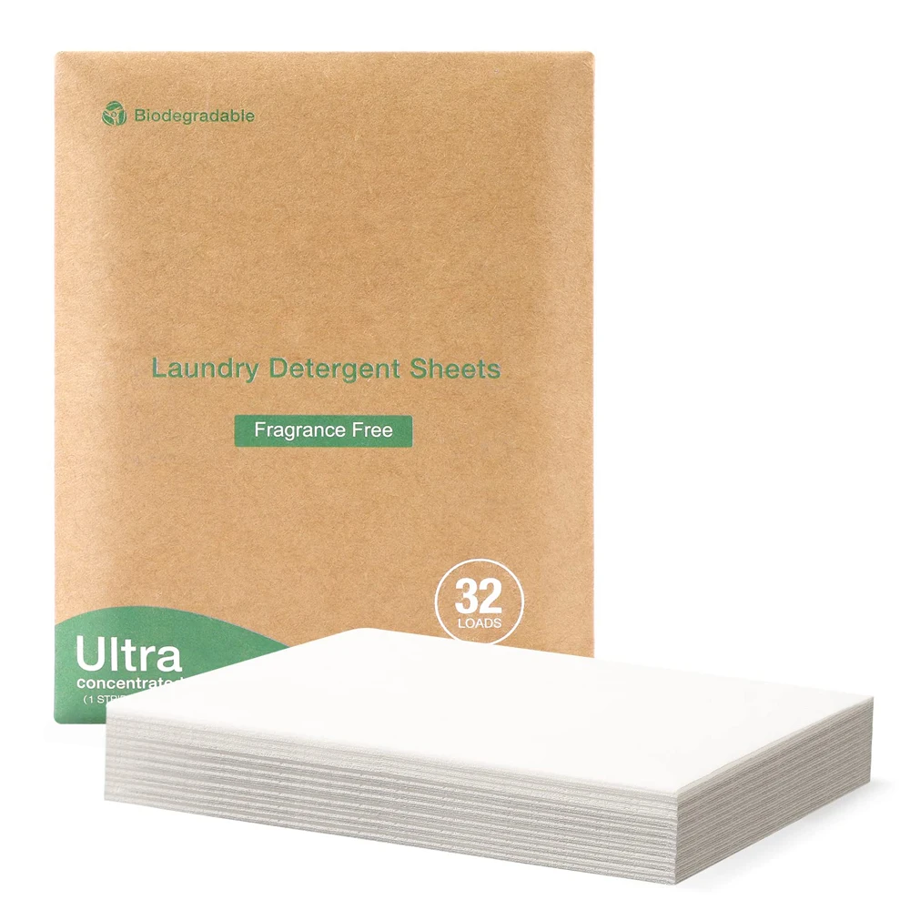 Laundry Detergent Sheets up to 100 Loads Easy to Use Zero Waste Solution Lightweight Powerful Cleaning Ideal for Home and Travel