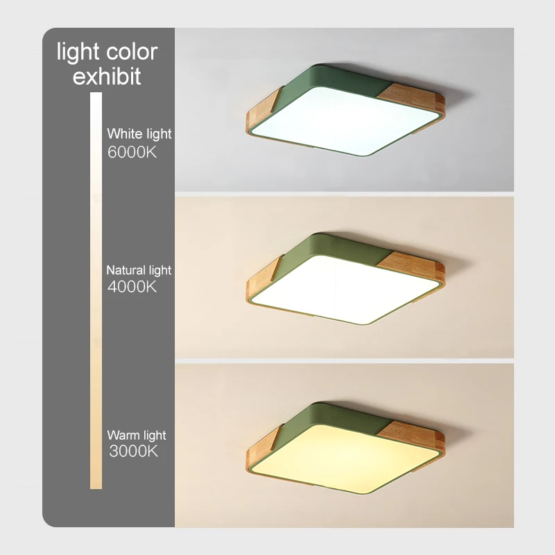 Indoor Lighting AC110V 220V Original Natural 24W 30W 36W Flat Ceiling Light Wood Grain Modern Nordic LED Ceiling Light
