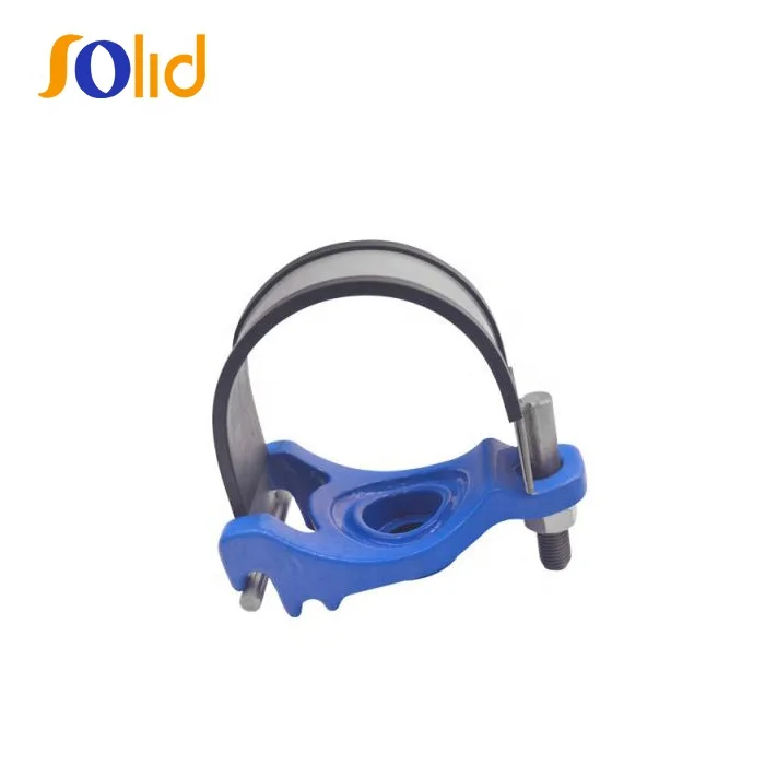 Ductile Iron Tapping Saddle with Ss Band Strapped for Di/Steel Pipe
