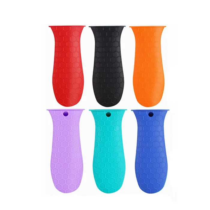 Non Slip heat resistant rubber cookware sleeve handle silicone pot hot pan handles cover holder for cast iron