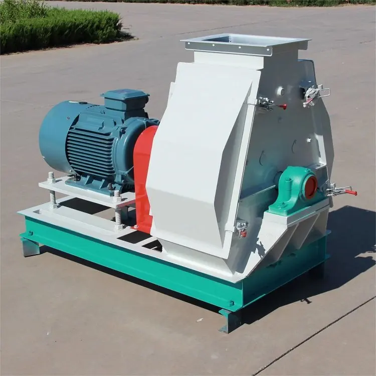 CE biomass wood rice husking grinding machine rice hull powder making machine hammer mill with cyclone fan pulse filter