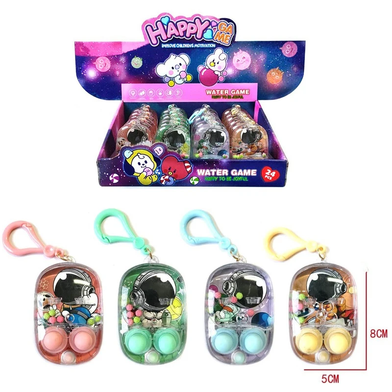 Classic Hand Held Transparent Water Ring Toss Game For Kids Christmas Educational Stem Toy gift Decompression toy