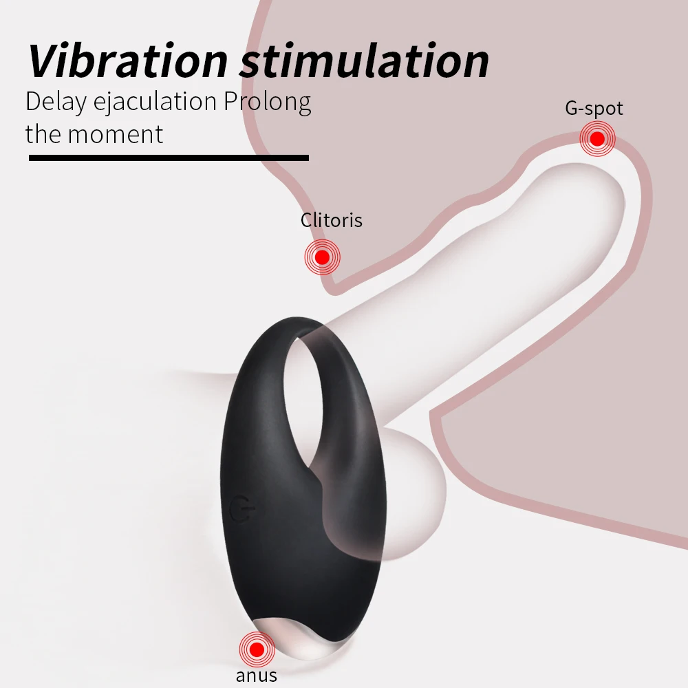 Vibrator Cock ring Penis Cock Ring on for Man Delay Ejaculation Sex Toys for Men Couple Rings Penisring Toys for Adults 18