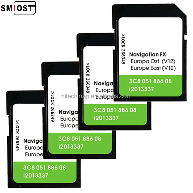 SMIOST GPS Navigation for Car Map CID Software SD Nav Card Sat for VW FX OST V12 Europe Scirocco Golf