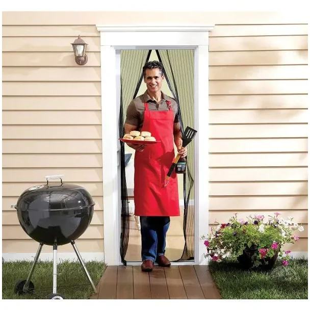 Magnet Soft Screen Door Curtain Garage Door Curtains Anti Mosquito Black Net Magnetic 90x210cm Fly Door Netting