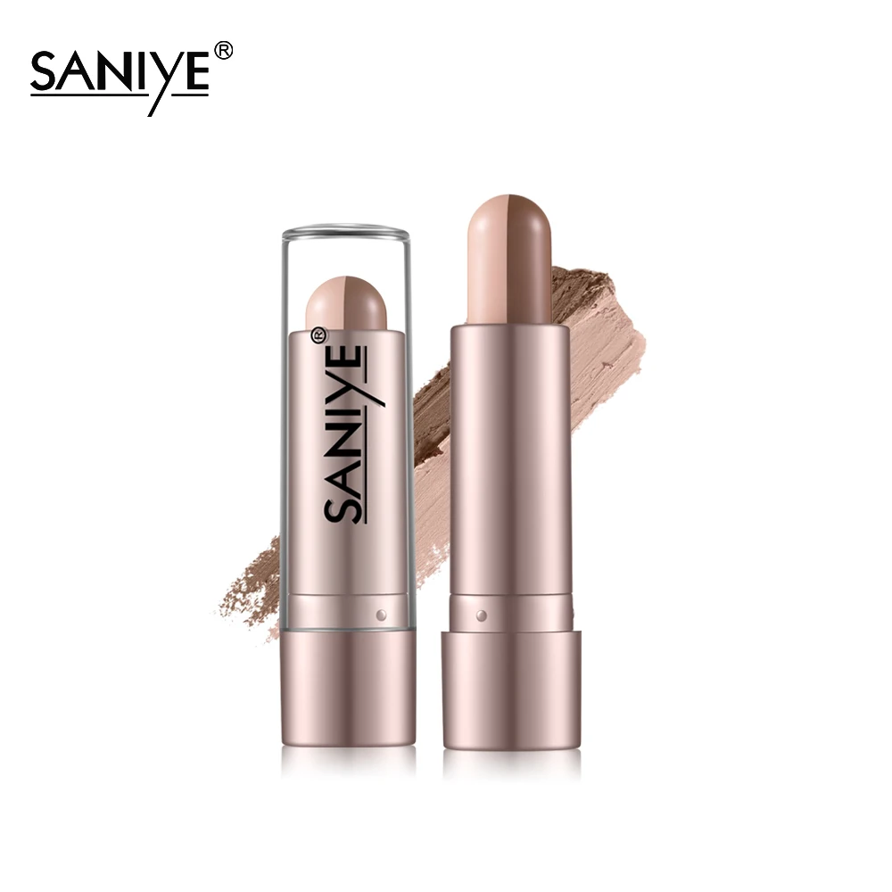 Saniye 2 в 1, косметический хайлайтер и контур, фирменная марка, хайлайтер, палка под заказ, мини-макияж, Золотой пастельный хайлайтер