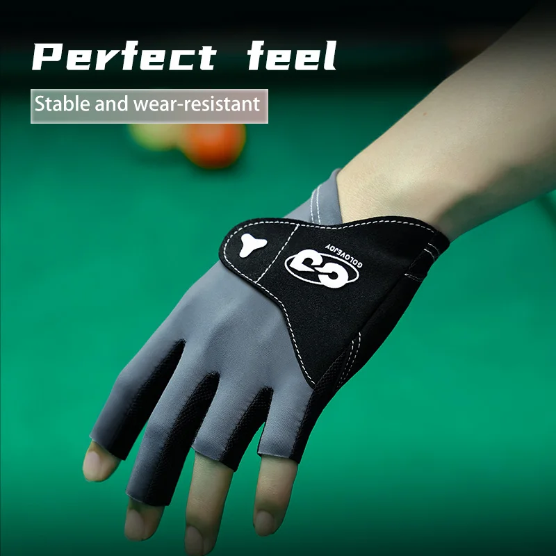 REXCHI XG82 Hot Sales Customized Logo Snooker Gloves 3 Fingers Billiard Gloves Pool Table Accessories For Right Or Left Hand