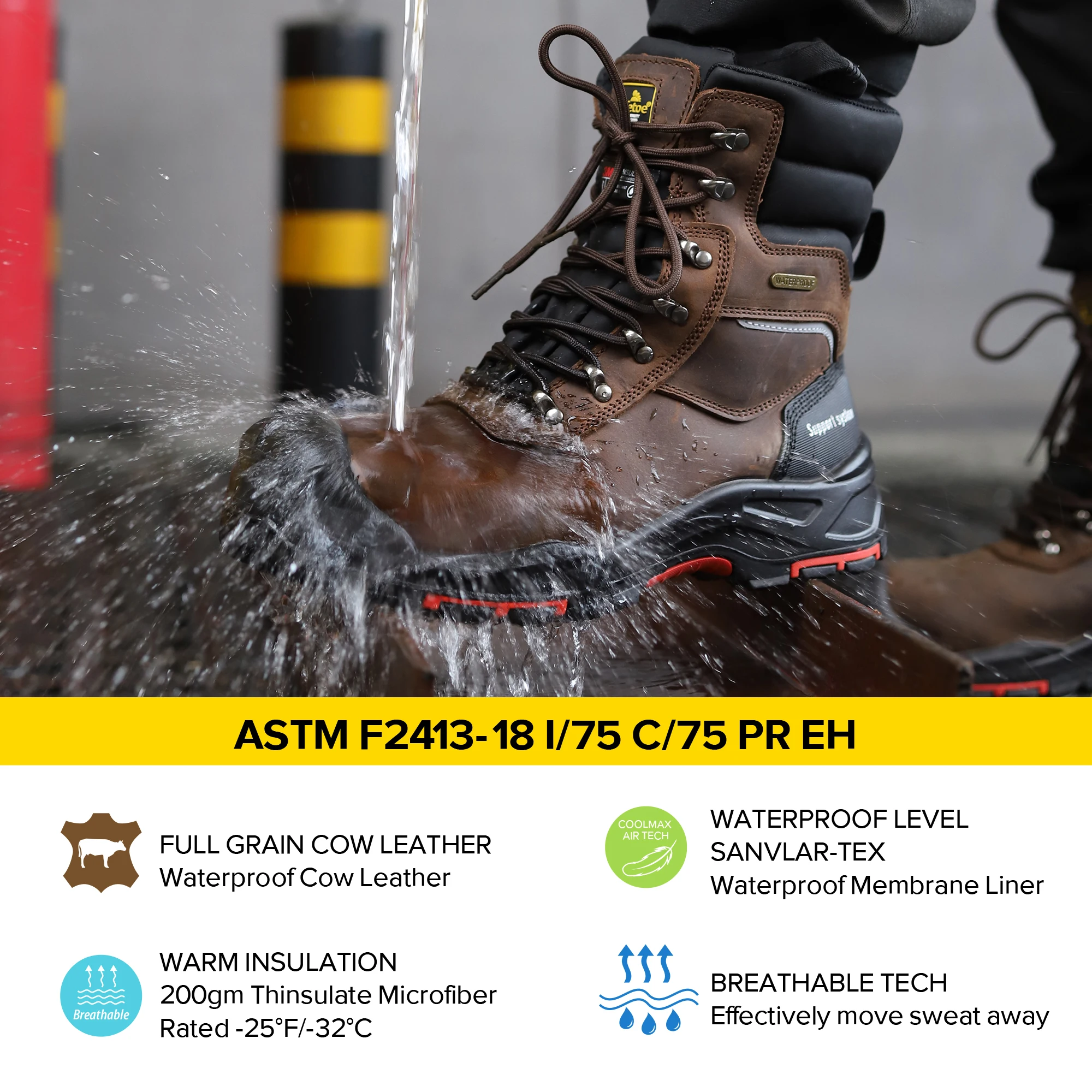 oil & gas work safety shoes genuine leather safety shoes leather safety shoes oil resistant online sales