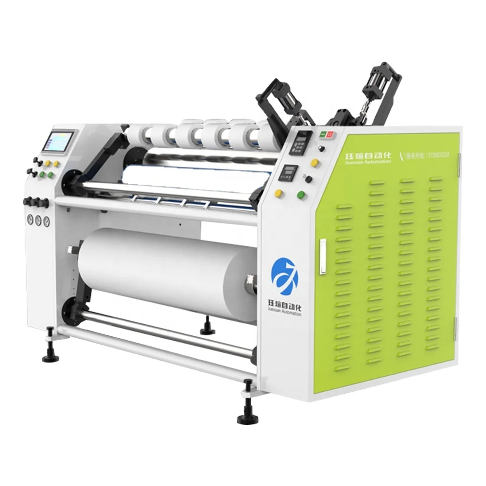 2022 new design high efficiency Automatic stretch  film rewinder and slitter  LLDPE  film rewinding and slitting machine