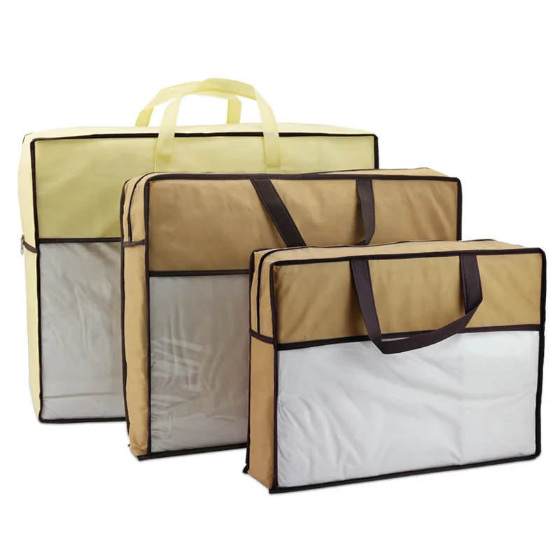 Wholesale Transparent Zipper Quilt Bed Sheet PVC Packaging Pillow Bag For Blanket