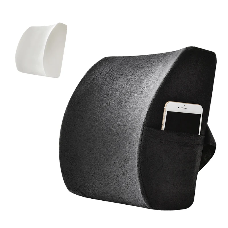 Lumbar Support Cushion Seat Waist Pillow Memory Foam Lumbar Support Back Rest vibration massage Lumbar Cushion For Wheelchair
