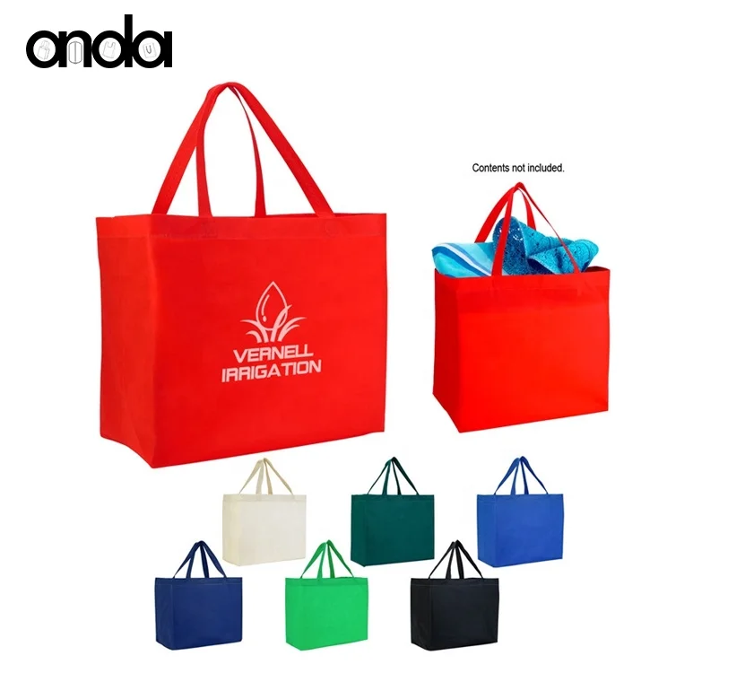 Multicolor Non-woven Handbag Shopping Colorful Nonwoven Bag Custom Printed Logo Folding Accept Customized Logo Customized Color