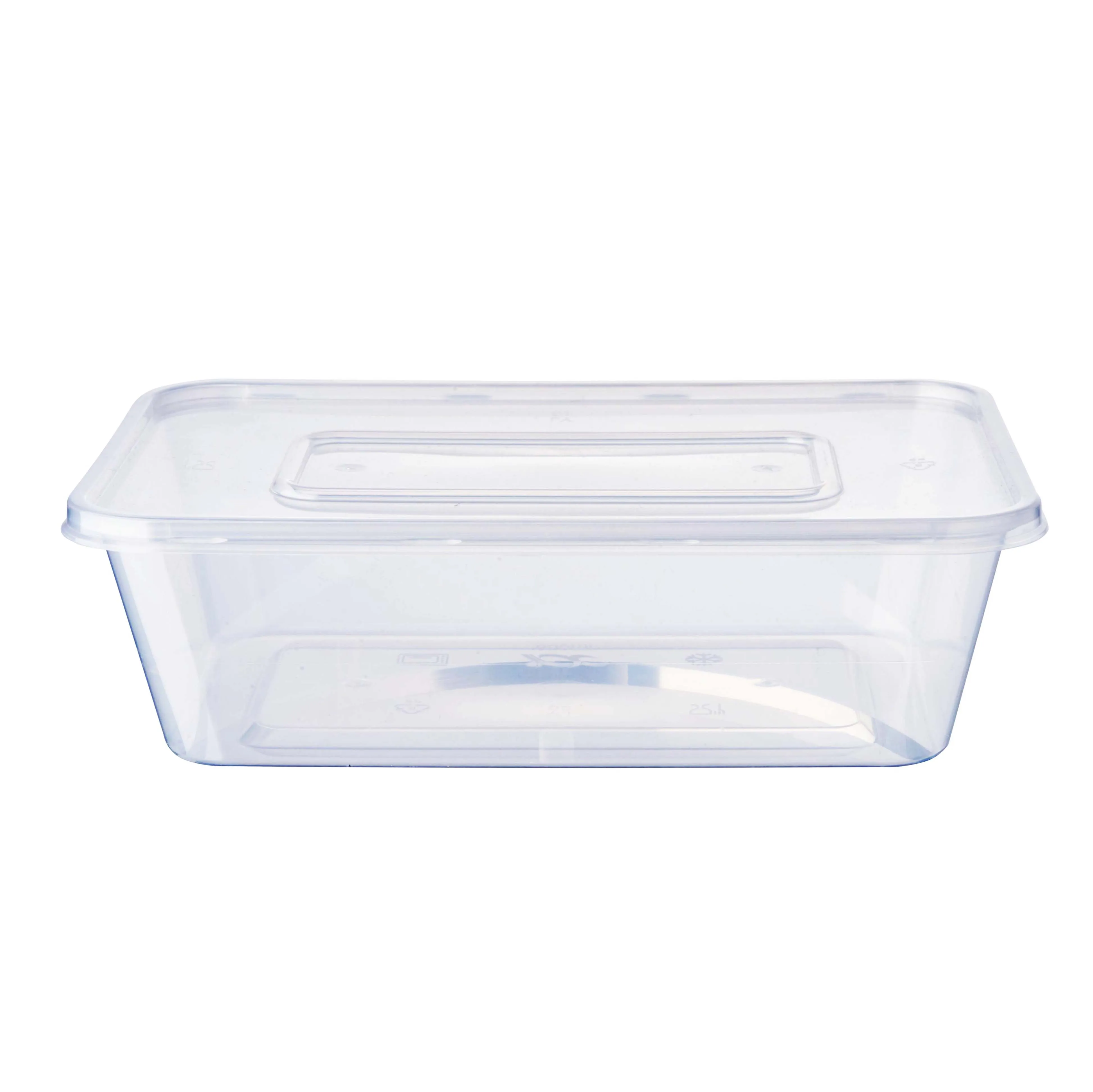 Rectangular disposable food packaging container plastic box takeaway bento box